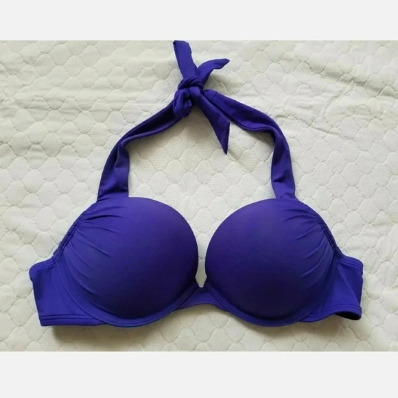 Victoria's Secret Swim BOMBSHELL Add-2-Cups BIKINI Top 32B  Purple Swim HJ6 - Picture 1 of 5